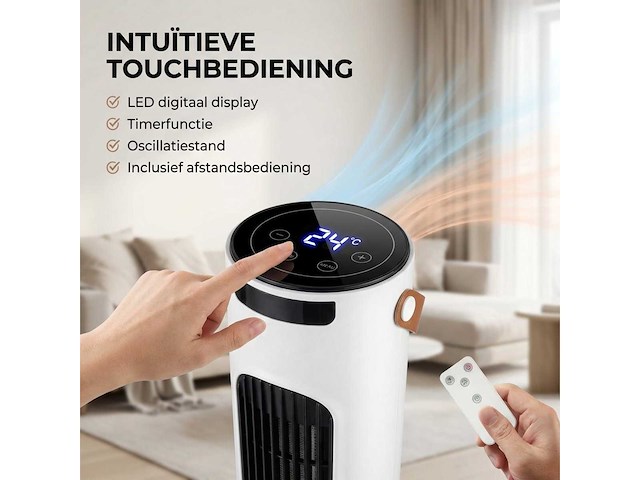 Elektrische kachel en verkoeling in 1 1500w - 2 stuks (2x) - afbeelding 3 van  4