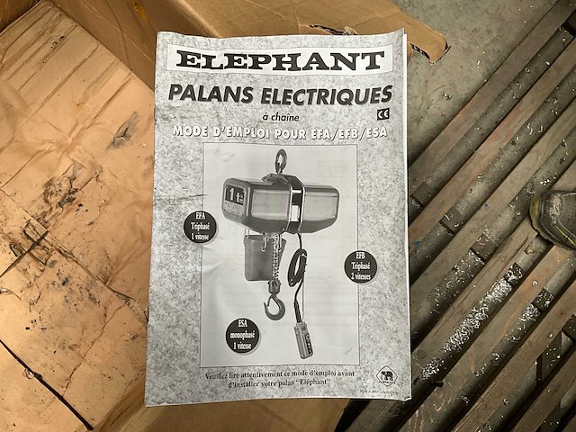 Elektrische kettingtakel elephant fbh 2000kg - afbeelding 11 van  11