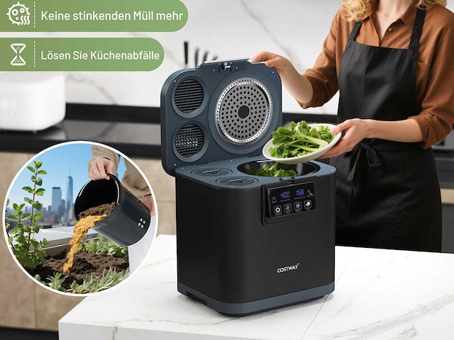 Elektrische keukencomposter - grijs - afbeelding 1 van  6