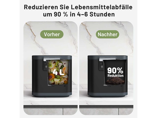 Elektrische keukencomposter - grijs - afbeelding 3 van  6