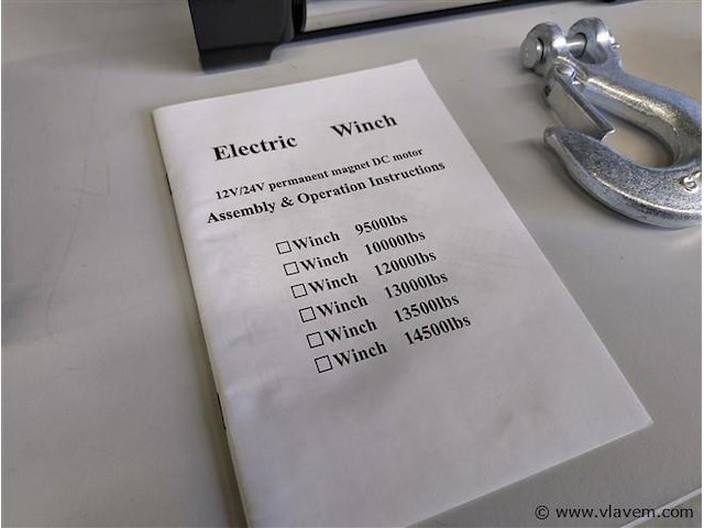 Elektrische lier 12 volt 5800kg - afbeelding 11 van  15