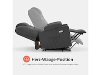 Elektrische lift tv-stoel, ontspan met chaise longue, massage en verwarming, 2 motoren, microvezel - afbeelding 5 van  5