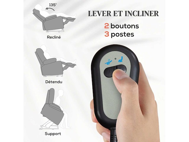 Elektrische liftstoel, massage en warmtefunctie - afbeelding 5 van  6