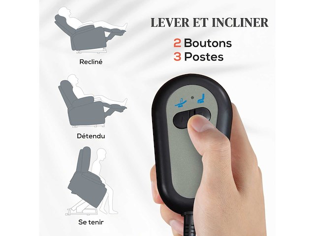 Elektrische liftstoel met massage- en warmtefunctie - afbeelding 5 van  9