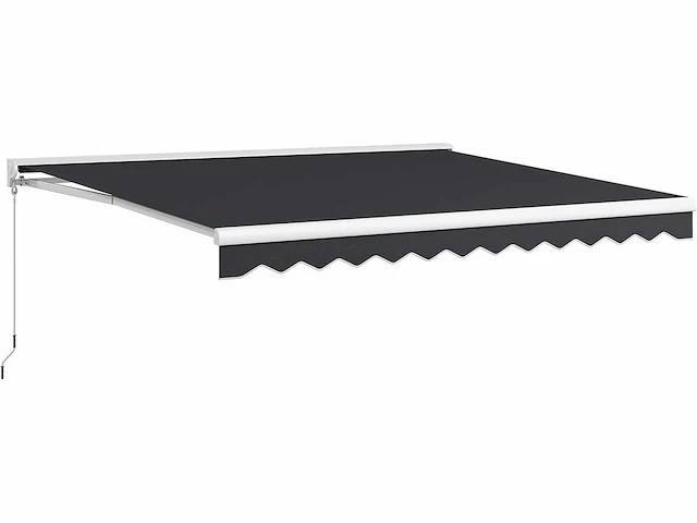 Elektrische luifel 4 x 3 m met gearticuleerde arm, met krukas, afstandsbediening, wandmontage, zonnescherm - afbeelding 2 van  9