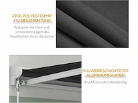 Elektrische luifel 4 x 3 m met gearticuleerde arm, met krukas, afstandsbediening, wandmontage, zonnescherm - afbeelding 7 van  9