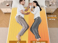 Elektrische matrastopper bearhug in crèmekleur, 135 x 190 cm - afbeelding 5 van  5