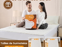 Elektrische matrastopper bearhug in crèmekleur, 135 x 190 cm - afbeelding 4 van  5