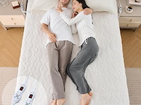 Elektrische matrastopper bearhug in crèmekleur, 150 x 200 cm - afbeelding 1 van  5