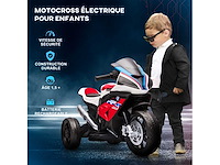 Elektrische motorfiets voor kinderen 3 wielen 6 v 2,5 km/u muziek usb-interface - afbeelding 4 van  5