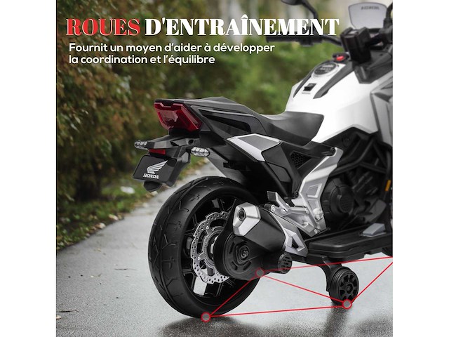 Elektrische motorfiets voor kinderen, honda ride-on motorfiets voor kinderen van 3 tot 6 jaar - afbeelding 9 van  11