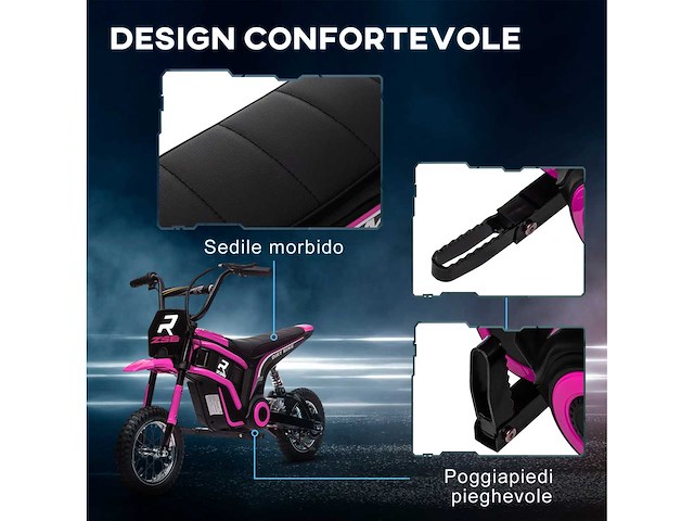 Elektrische motorfiets voor kinderen met handgeschakeld gas, 2 versnellingen 8-16 km/u - afbeelding 5 van  9