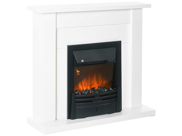 Elektrische open haard grote grootte instelbaar vermogen 1000-2000w led vlameffect - afbeelding 3 van  5
