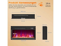 Elektrische open haard-inzet met afstandsbediening en vlamkleur - afbeelding 4 van  6