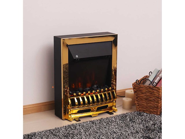 Elektrische open haard met verwarming, elektrische open haard met ed vlam-effect - afbeelding 2 van  8