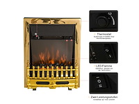 Elektrische open haard met verwarming, elektrische open haard met ed vlam-effect - afbeelding 5 van  8