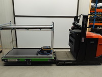 Elektrische orderpicker toyota + orderpickkar multitube - afbeelding 1 van  19