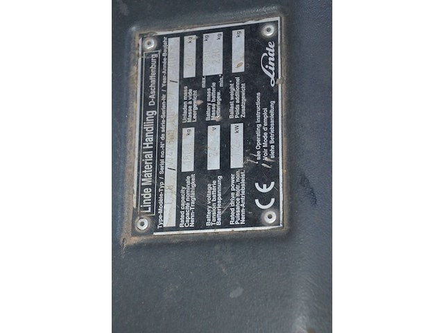 Elektrische palletwagen pro linde t18 met lader, serienummer w4x360u06317, bouwjaar 2007 met lader , batterijlader nuova elettra serienummer 22012178 - afbeelding 2 van  12