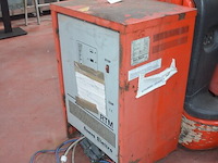 Elektrische palletwagen pro linde t18 met lader, serienummer w4x360u06317, bouwjaar 2007 met lader , batterijlader nuova elettra serienummer 22012178 - afbeelding 5 van  12