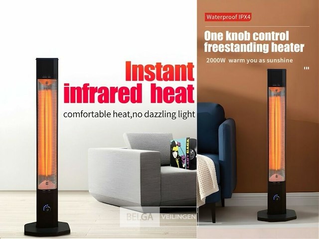Elektrische patio heater laag - afbeelding 1 van  2