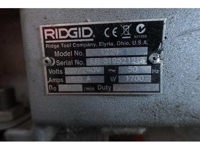 Elektrische pijpdraadsnijmachine ridgid - afbeelding 7 van  7