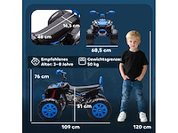 Elektrische quad voor kinderen, 24v elektrisch voertuig met 4 wielen, koplampen, usb-poort, mp3-functie, 6,5 km/u - afbeelding 3 van  5