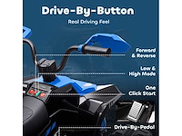 Elektrische quad voor kinderen, 24v elektrisch voertuig met 4 wielen, koplampen, usb-poort, mp3-functie, 6,5 km/u - afbeelding 5 van  5