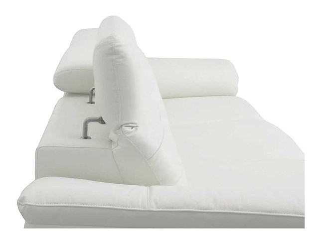 Elektrische relax hoekbank in buffelleer - ivoor - linker hoek - afbeelding 6 van  7