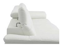 Elektrische relax hoekbank in buffelleer - ivoor - linker hoek - afbeelding 6 van  7