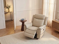 Elektrische relaxstoel in beige leer