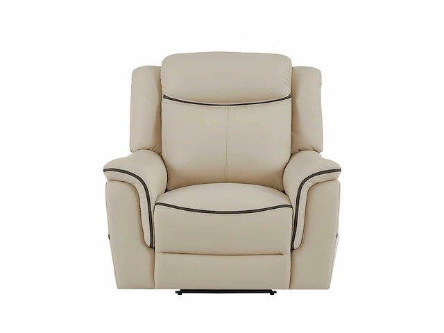 Elektrische relaxstoel in beige leer - afbeelding 2 van  8