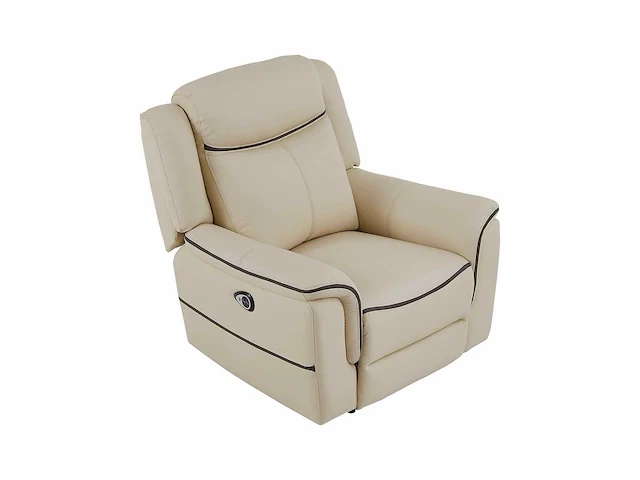 Elektrische relaxstoel in beige leer - afbeelding 3 van  8