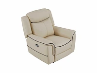 Elektrische relaxstoel in beige leer - afbeelding 3 van  8