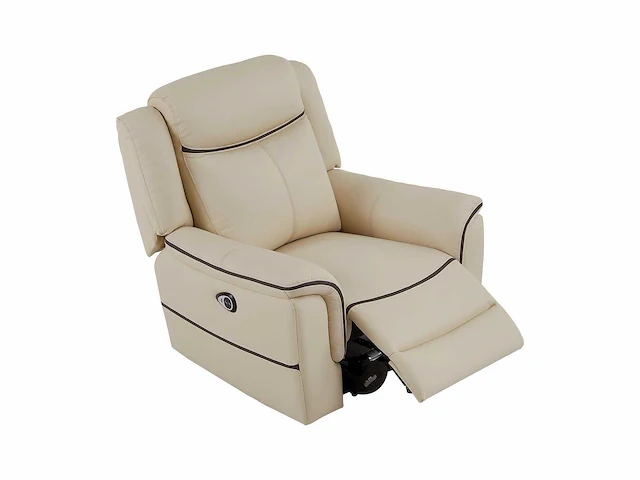 Elektrische relaxstoel in beige leer - afbeelding 4 van  8