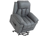 Elektrische relaxstoel met slaap- en leunfunctie, hefstoel, relaxstoel met wake-up assist, grijs - afbeelding 2 van  7