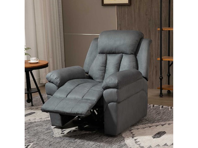 Elektrische relaxstoel met slaap- en leunfunctie, hefstoel, relaxstoel met wake-up assist, grijs - afbeelding 4 van  7