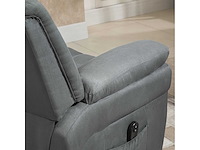 Elektrische relaxstoel met slaap- en leunfunctie, hefstoel, relaxstoel met wake-up assist, grijs - afbeelding 6 van  7