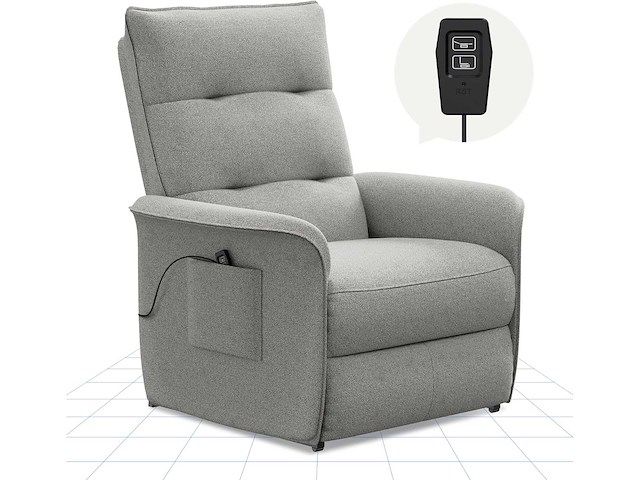 Elektrische relaxstoel met verstelbare rugleuning - afbeelding 2 van  7