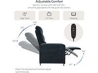 Elektrische relaxstoel, relaxstoel met rugleuning verstelbaar 105°-155° - afbeelding 5 van  9