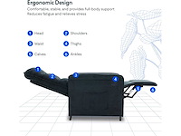 Elektrische relaxstoel, relaxstoel met rugleuning verstelbaar 105°-155° - afbeelding 6 van  9
