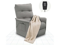 Elektrische relaxstoel, relaxstoel met rugleuning verstelbaar 105°-155° - afbeelding 2 van  8