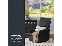 Elektrische relaxstoel, relaxstoel met rugleuning verstelbaar 105°-155° - afbeelding 4 van  8