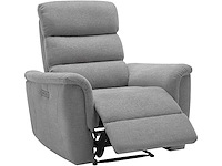 Elektrische relaxstoel van grijze stof - afbeelding 5 van  9