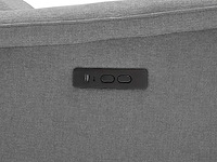 Elektrische relaxstoel van grijze stof - afbeelding 7 van  9