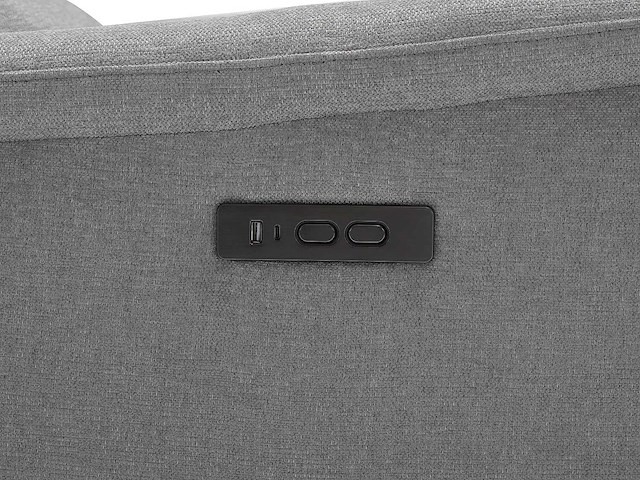 Elektrische relaxstoel van grijze stof - afbeelding 7 van  9