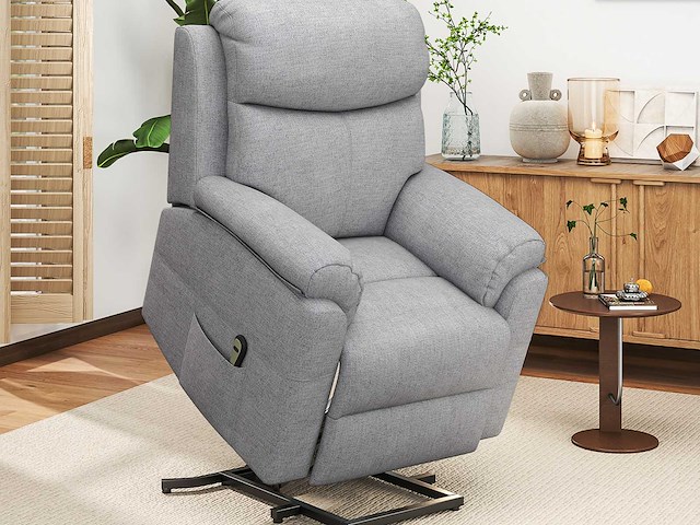 Elektrische relaxstoel voor de lift - met verstelbare voetsteun en afstandsbediening - afbeelding 1 van  9