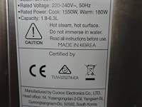 Elektrische rijstkoker cuckoo - afbeelding 3 van  3