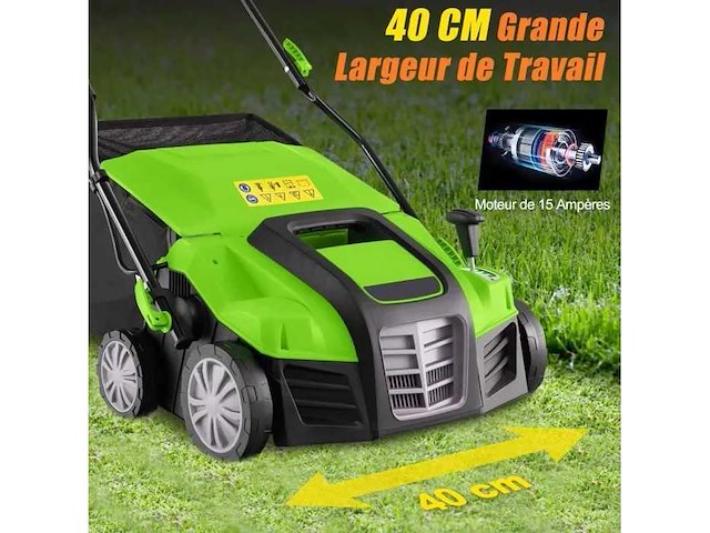 Elektrische scarifier 40cm 2 in 1 blunter 2000w - afbeelding 3 van  7