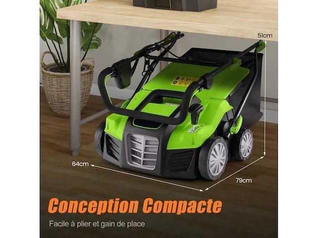 Elektrische scarifier 40cm 2 in 1 blunter 2000w - afbeelding 4 van  7
