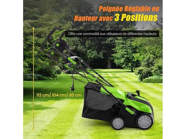 Elektrische scarifier 40cm 2 in 1 blunter 2000w - afbeelding 6 van  7